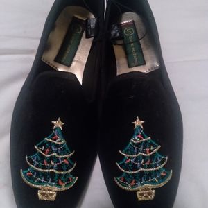 Christmas Black Step-in Shoes